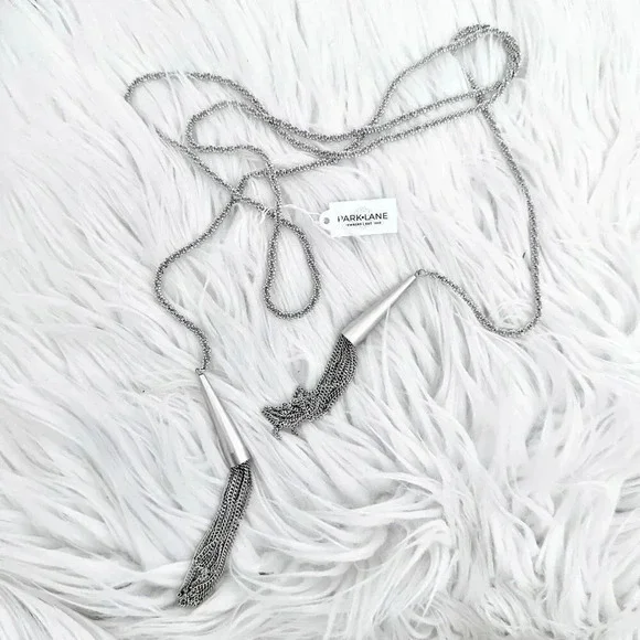 PARK LANE JEWELRY | Detailed Long Strand Tassel Necklace Ties to Close Anchor - Picture 2 of 4